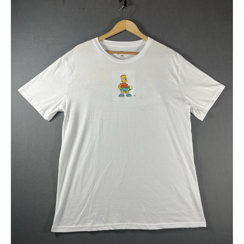 The Simpsons Mens Large Springfield Thrasher Bart Skateboard Shirt